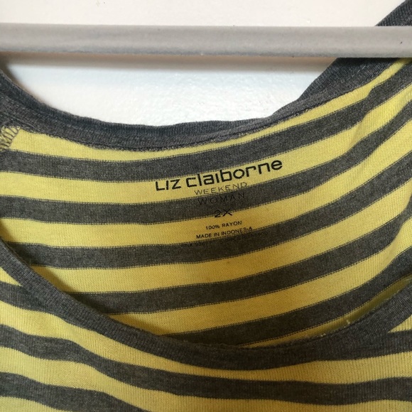 LIZ CLAIBORNE WEEKEND WOMEN Striped Sweater.SZ 2X - Picture 3 of 7